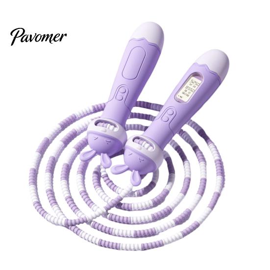 Exercise Skipping Rope Jump with Counter Length Adjustable Tangle-free Ergonomic Digital Display Handle Workout Fitness Equipment for Kids Children