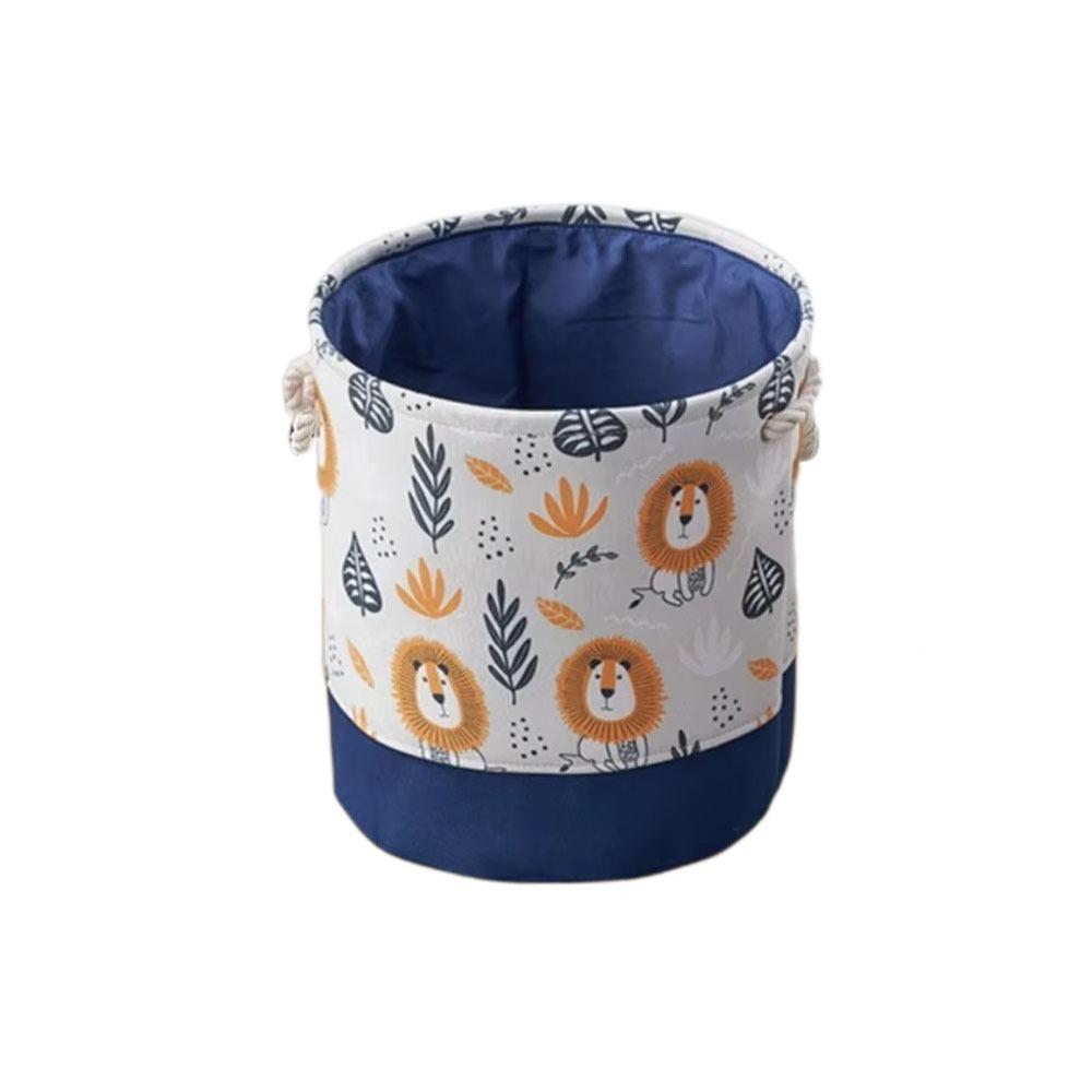 Portable Toys Storage Basket Cartoon Organizer Basket Canvas Laundry Basket Clothes Organization
