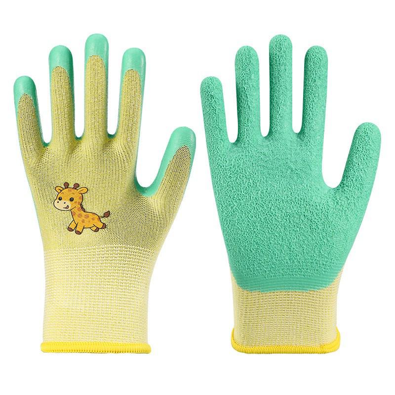 Kids' Non-Slip Breathable Gloves for Beachcombing, Crab Catching, Gardening, and Protection.