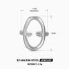 Geometric Oval Ring Stainless Steel Gold Color Trendy Minimalist Open Rings Women Jewelry Birthday Gift Wholesale