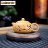 111ml Ancient Yixing Purple Clay Teapots Handmade Flat Xishi Pot Raw Ore Section Mud Kettle Zisha Tea Set Accessories Supplies
