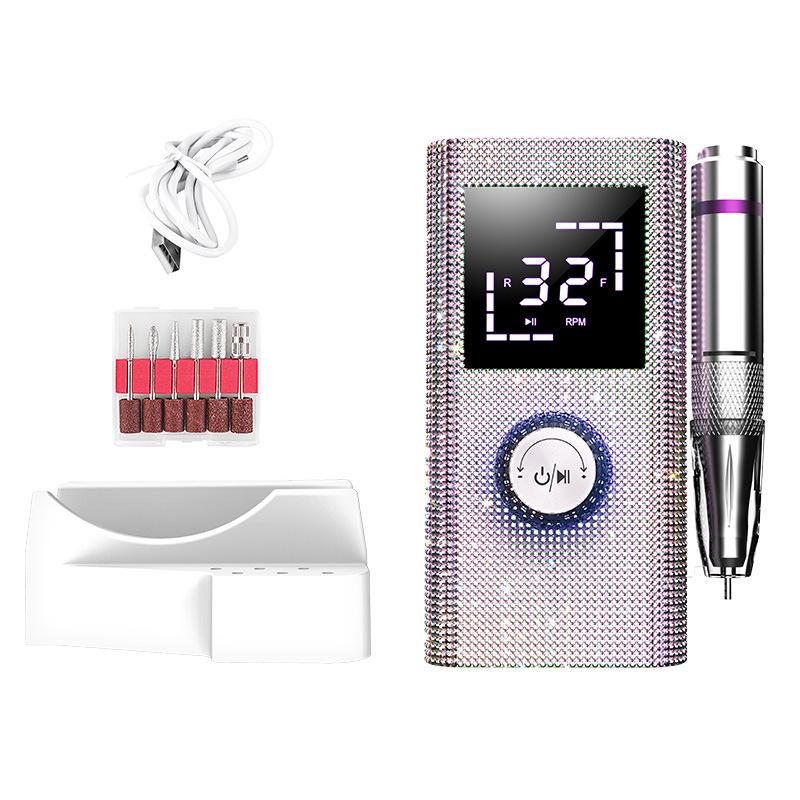 Rechargeable Rhinestone Nail Grinder & Gel Remover with Memory Function