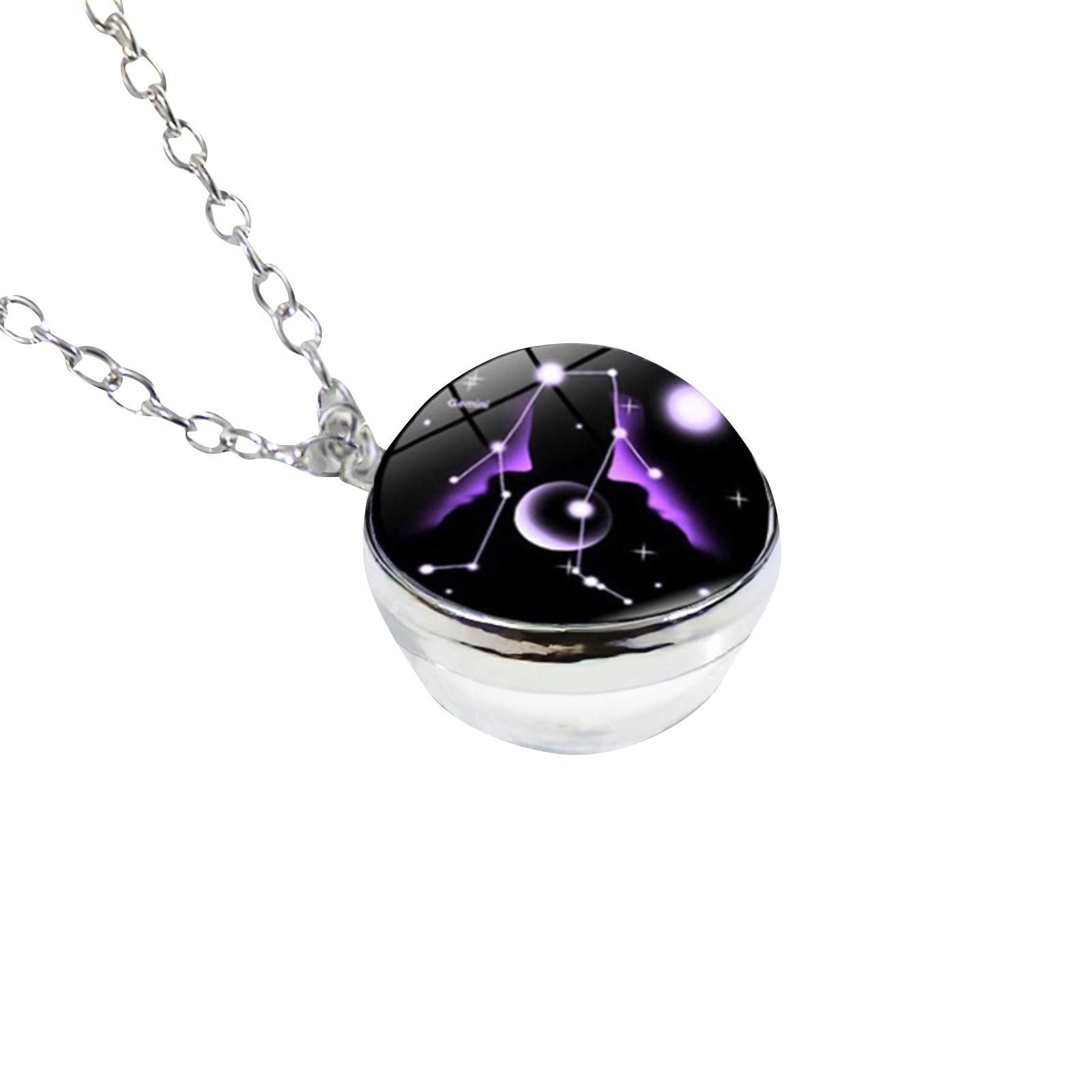 

Starrys 12 Созвездие Стеклянный Шар Время Драгоценный Камень Нашивка Подвеска Ожерелье Цепочка Свитер One Size