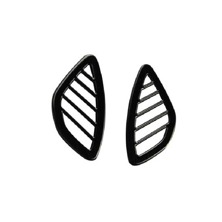 For Chevy Cruze 2016-2019 Glossy Black Instrument L&R AC Air Outlet Vent Trim 2X