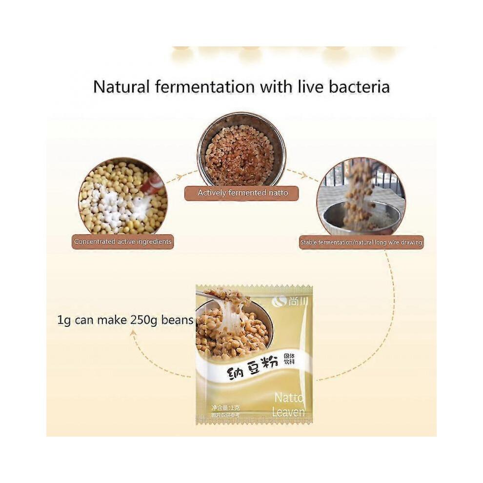 10 X Colture Starter in Polvere di Natto Attivo per la Salute Bacillus Subtilis Nice Home