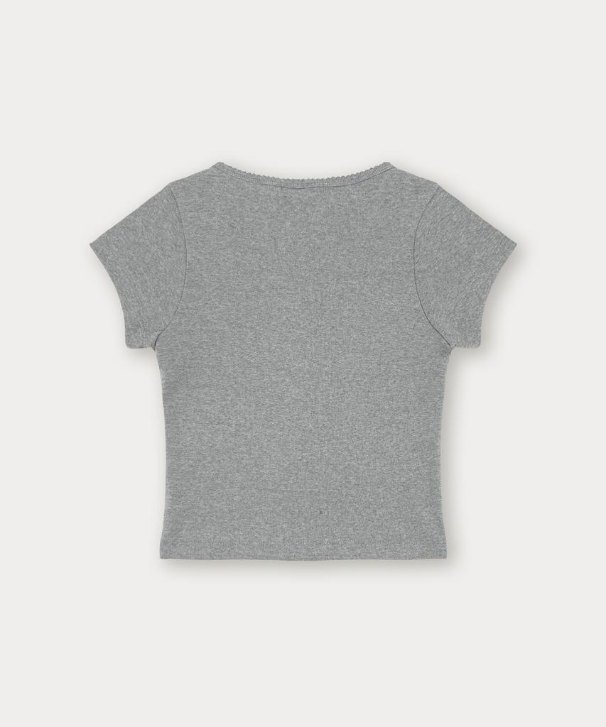 Sseomweeobeoteo Ribbon Square Top - Gray