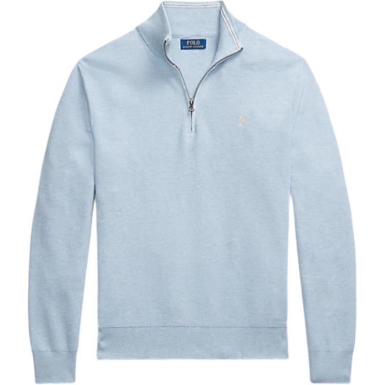 Polo Ralph Lauren Embroidered Long Sleeve Polo Sweater Men sweater Blue MNPOSWE16822233-400