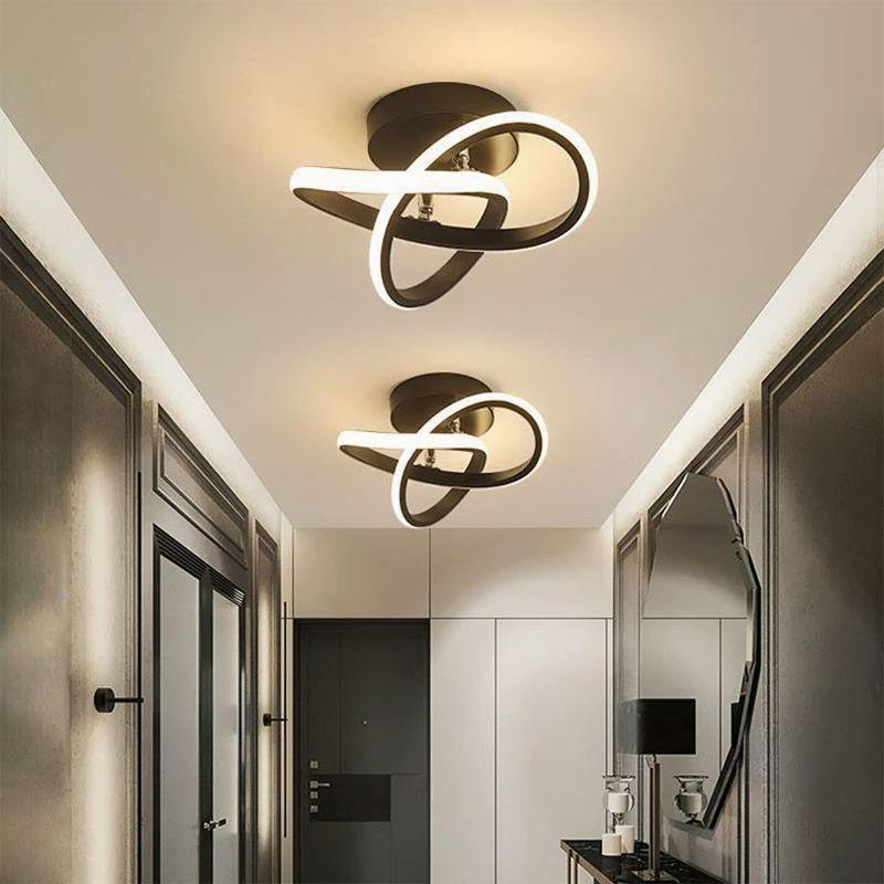 Plafoniere cu bandă LED pentru culoar Lămpi de sufragerie moderne, minimaliste, pentru balcon, intrare, scară, accesorii pentru decorarea casei, luciu cu LED