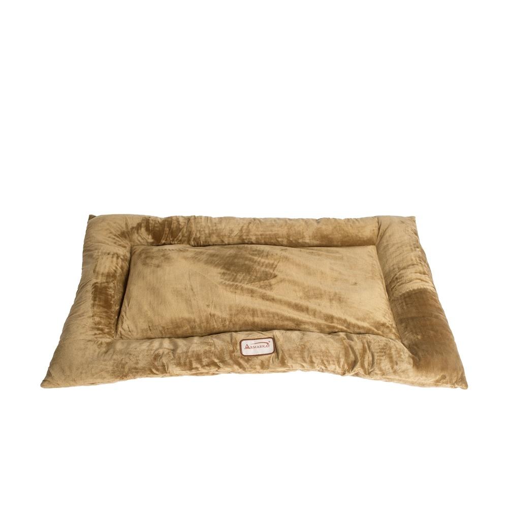 Pet Bed Mat Medium Soft Velvet Dog Cat Cushion Machine Washable Extra Thick Filling Comfort 27x19 Inches