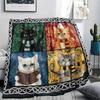1 Stück Flanelldecke mit Cartoon-Druck, Hohe Qualität, Bequem für alle Jahreszeiten, Heimdekoration, Wärme und Komfort, Perfekt als Weihnachts- oder Geburtstagsgeschenk