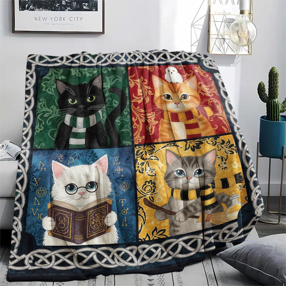 1 Stück Flanelldecke mit Cartoon-Druck, Hohe Qualität, Bequem für alle Jahreszeiten, Heimdekoration, Wärme und Komfort, Perfekt als Weihnachts- oder Geburtstagsgeschenk