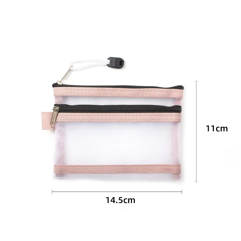 Zipper Mesh Lipsticks Cards Earphones Organizer Pouch for Coins Keys Travel Storage Case with Multiple  Money Card Storage Case