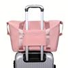 Large Capacity Travel Duffel Bag - Pink Nylon Gym & Travel Tote, Lightweight Luggage Handbag, Versatile Sports Bag