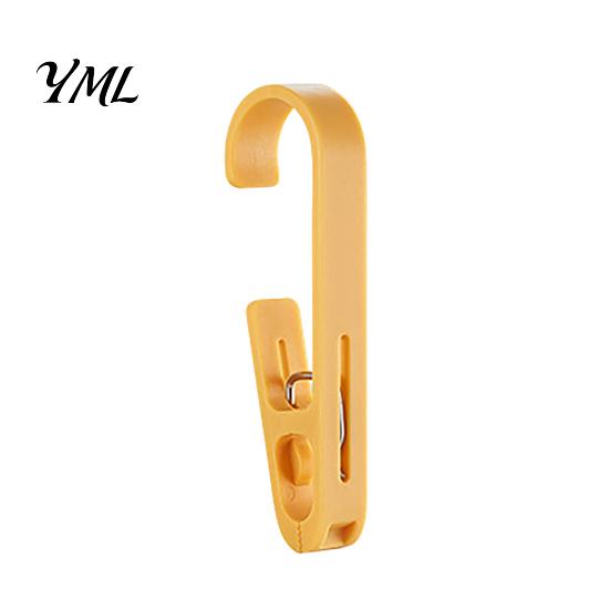 Wall Hangers for Small Objects Laundry Hook with Clip, Non-Drilling ABS Closet Organizer, Multi Purpose Punch Free Mounting Clips Durable Anti-slip