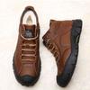 Men's Winter Velvet Thick Boots, Outdoor High Top Snow Boots, Casual Waterproof Shoes, New Lace Up Men's Cotton Shoes, Botas