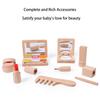 Children's Wooden Cosmetics, Family Toys, Solid Wood Role-playing, Girl Makeup, Lipstick, and Makeup