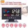 LCD Color Screen Indoor Perpetual Calendar Weather Station Thermometer With Humidity/Weather/Snooze Alarm Clock