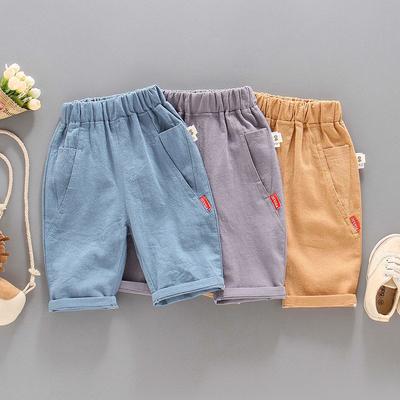 Calções de Menino Verão Estilo Fino Calças Cinco Quartos Infantil Roupa Infantil Infantil e Infantil Sete Quartos Calças de Verão