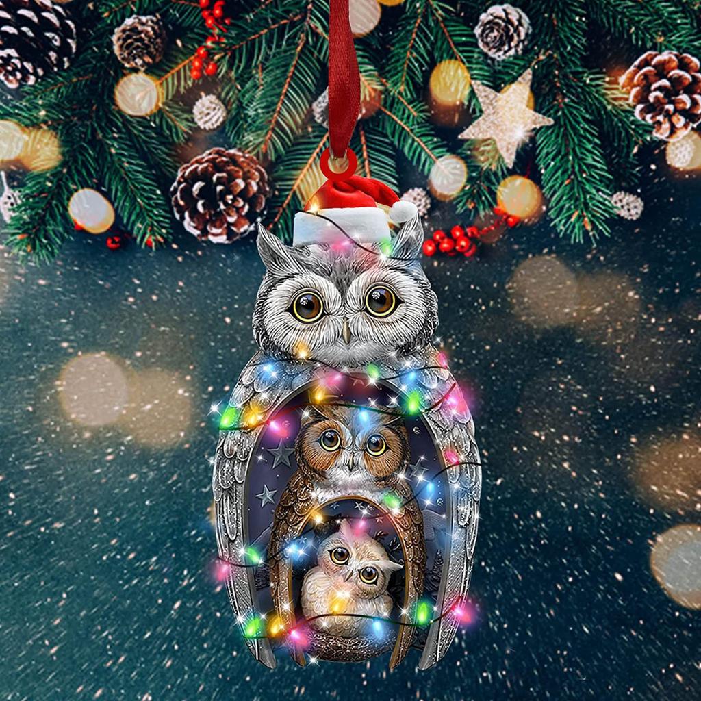 Christmas Scarf Chicken Holiday Decoration, Christmas Outdoor Decorations Wood Christmas Ornaments