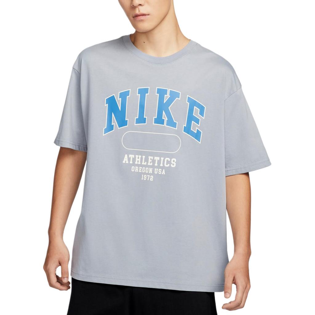 Nike T Shirts Men's Gray Crew Neck Moderate Straight Fit HQ9150-042