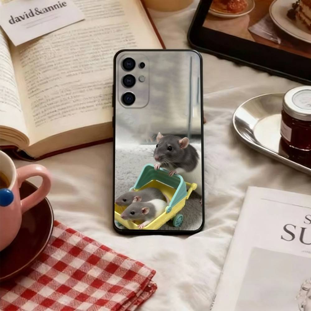 Süße Hamster Handyhülle Schwarzes Silikon Weich Für Samsung S25,S24,S21,S22,S23,S30,Ultra,S20,Plus,Fe,Lite