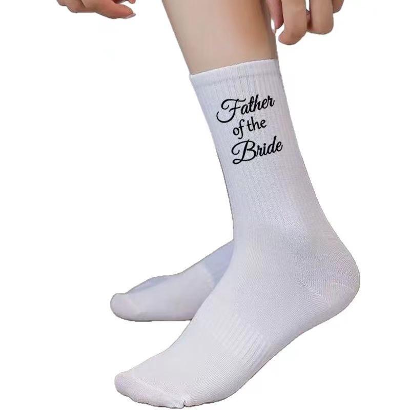 1 pair The Bride/The Groom socks for wedding decoration, creative wedding gifts for the groom and bride, Bridal Shower Party