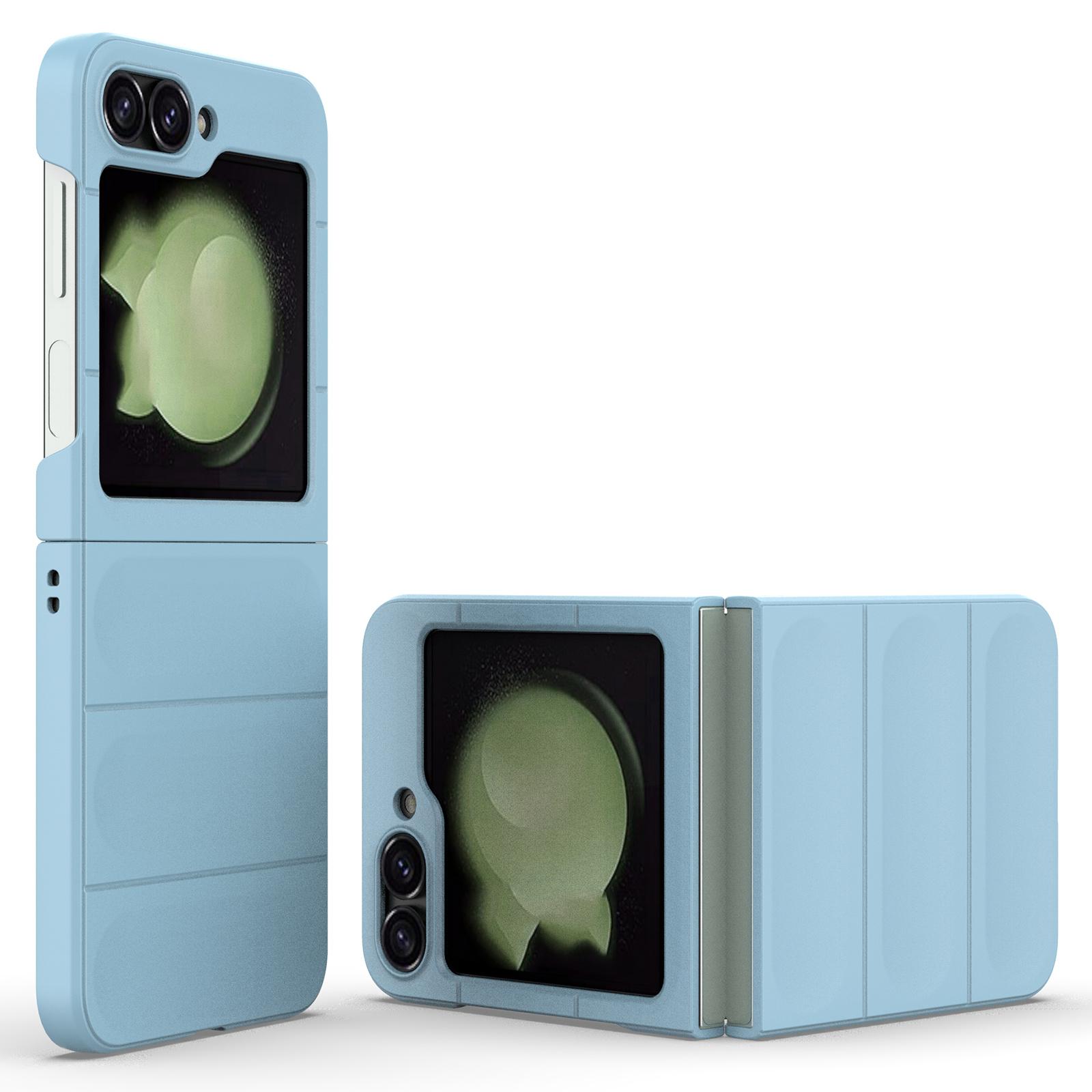 

For Samsung Galaxy Z Flip7 FE 5G/Z Flip6 5G Case Rugged Back Hard PC Phone Cover Baby Blue