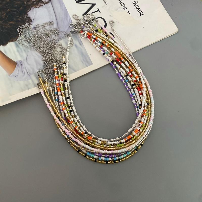 New Seed Beads Bohemia Choker Chain Fashion Charm Collar Colorful Handmade Colar Collar Necklace Jewelry Femme
