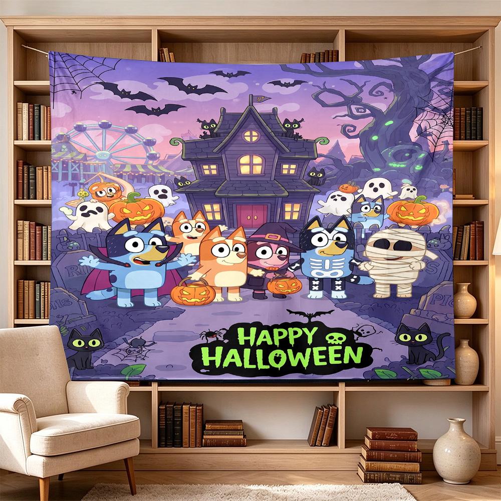 Halloween Party Celebration Clear Pattern Tapestry, Wall Decor for Apartment, Studio and Photoshoot Backdrop,Perfect Gift