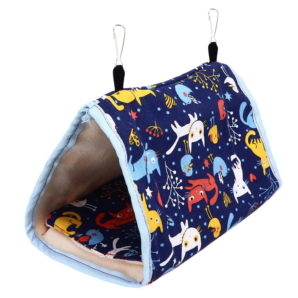 Warm Bird Nest Soft Thickened Foldable Bird Hanging Bed Toy with Hook for Parrots Parakeets