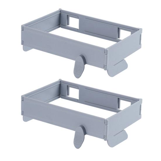 2Pcs Foldable Trash Bag Holder Large Opening Design Snap Fastening Space Saving Foldable Garbage Rack