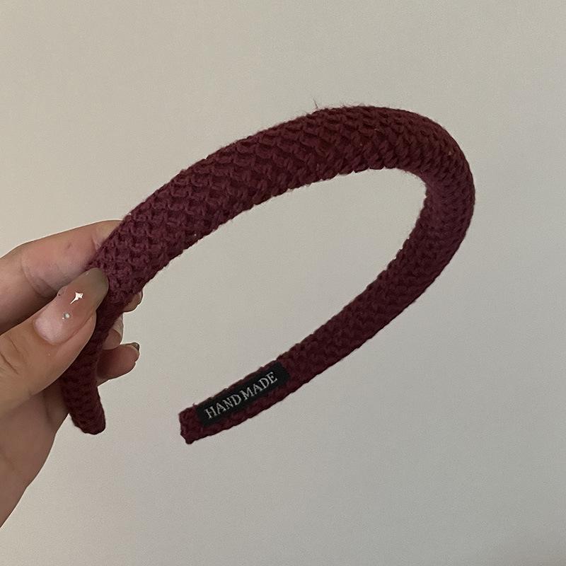 

Korean High-End Retro Coffee Headband with Stylish Sponge Design