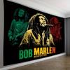 Vintage Bob Marley Dreifarbiges Porträt Reggae Retro Wandteppich, Ikonsiche Wanddekoration für Schlafzimmer Wohnzimmer Studentenwohnheim