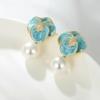 S925 Sterling Silver Pearl Stud Earrings - Light Luxury, High-End, Retro, Ins Style