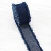 New 1.5Yards Denim Ribbon Blue Cowboy Solid Color DIY Sewing Crafts Hairclip Bows Jeans Cloth Fabric Bridal Bouquets