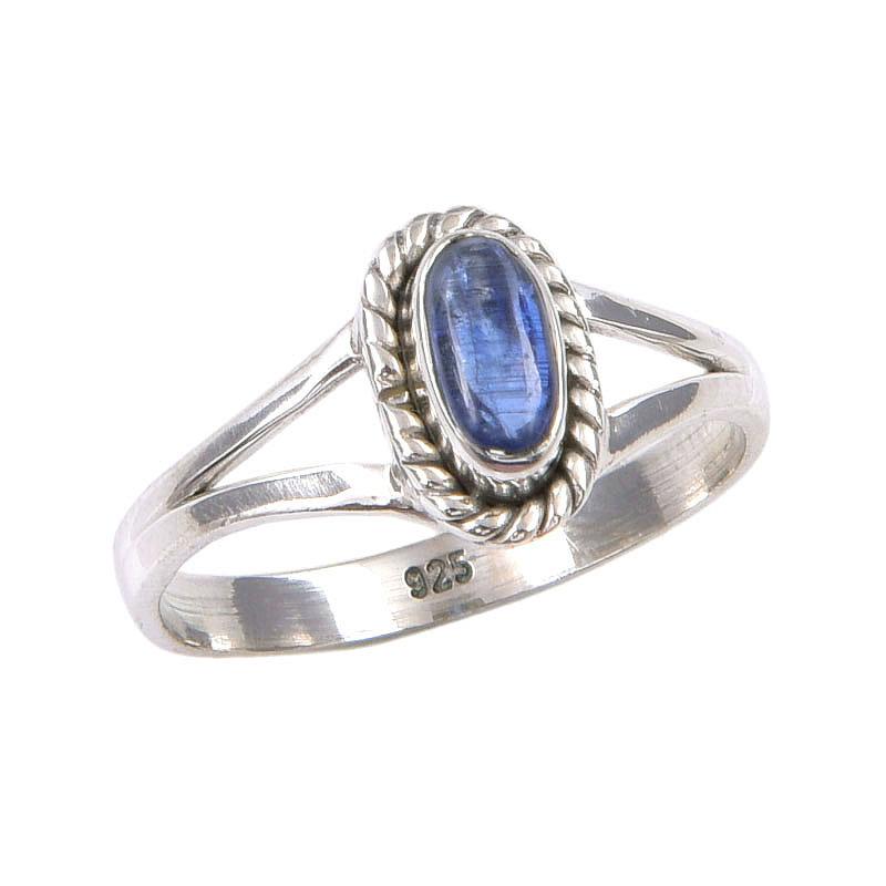 Natural Kyanite Gemstone Handmade 925 Sterling Silver Jewelry Ring Size 7 O2t78