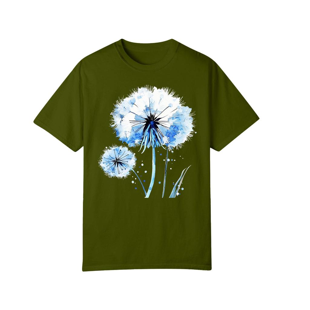 Girls Round Neck Casual Printed Short-sleeved T-shirt Top