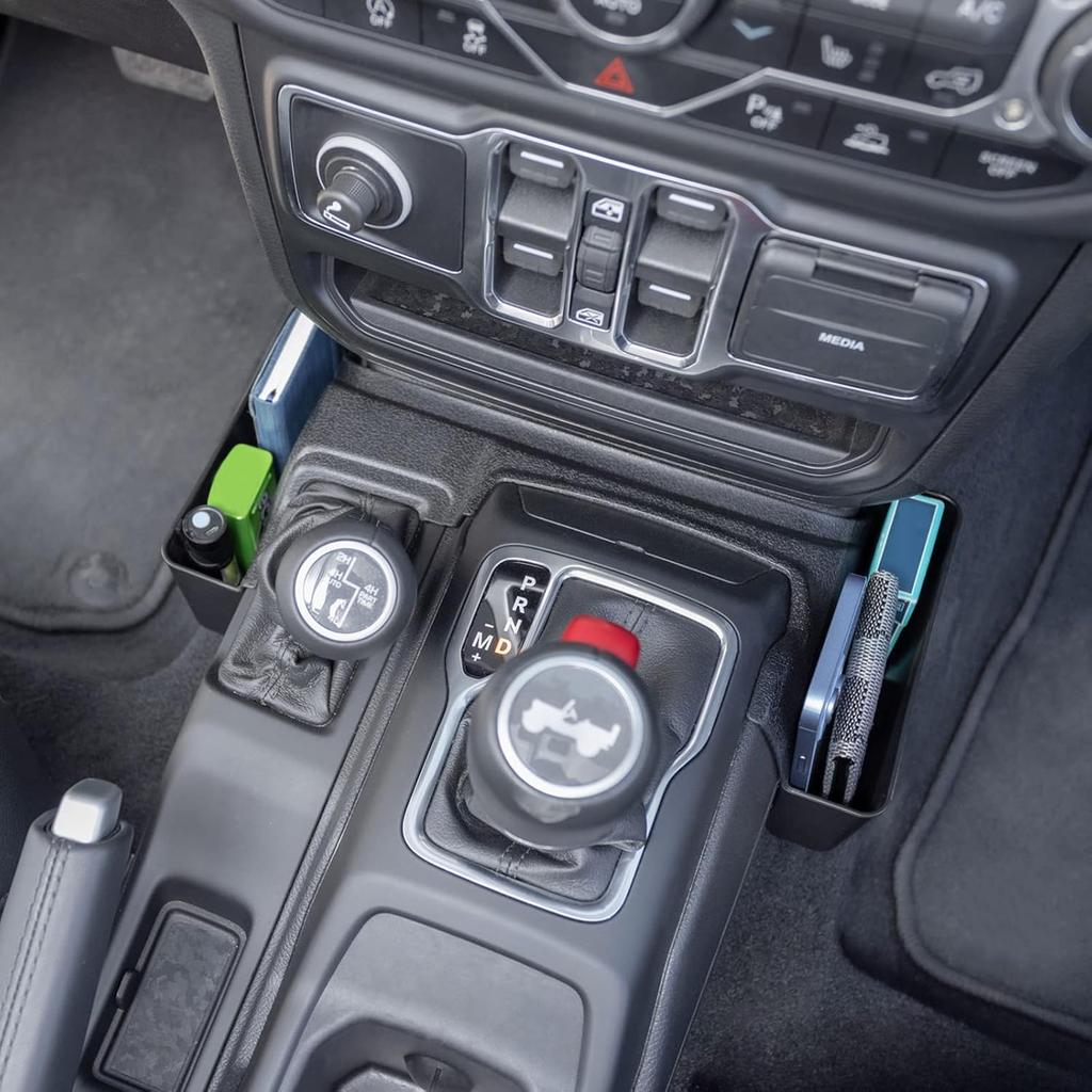 Center Console Gear Shift Organizer Tray Compatible With Jeep Wrangler JL/JLU 2018- 2024 2025 And Jeep Gladiator JT Truck -  2024 2025 Storage Box