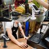 POS Machine Display Brackets Stand Retail Shop Adjustable Card Terminal Stand With Concealed Cable Channel
