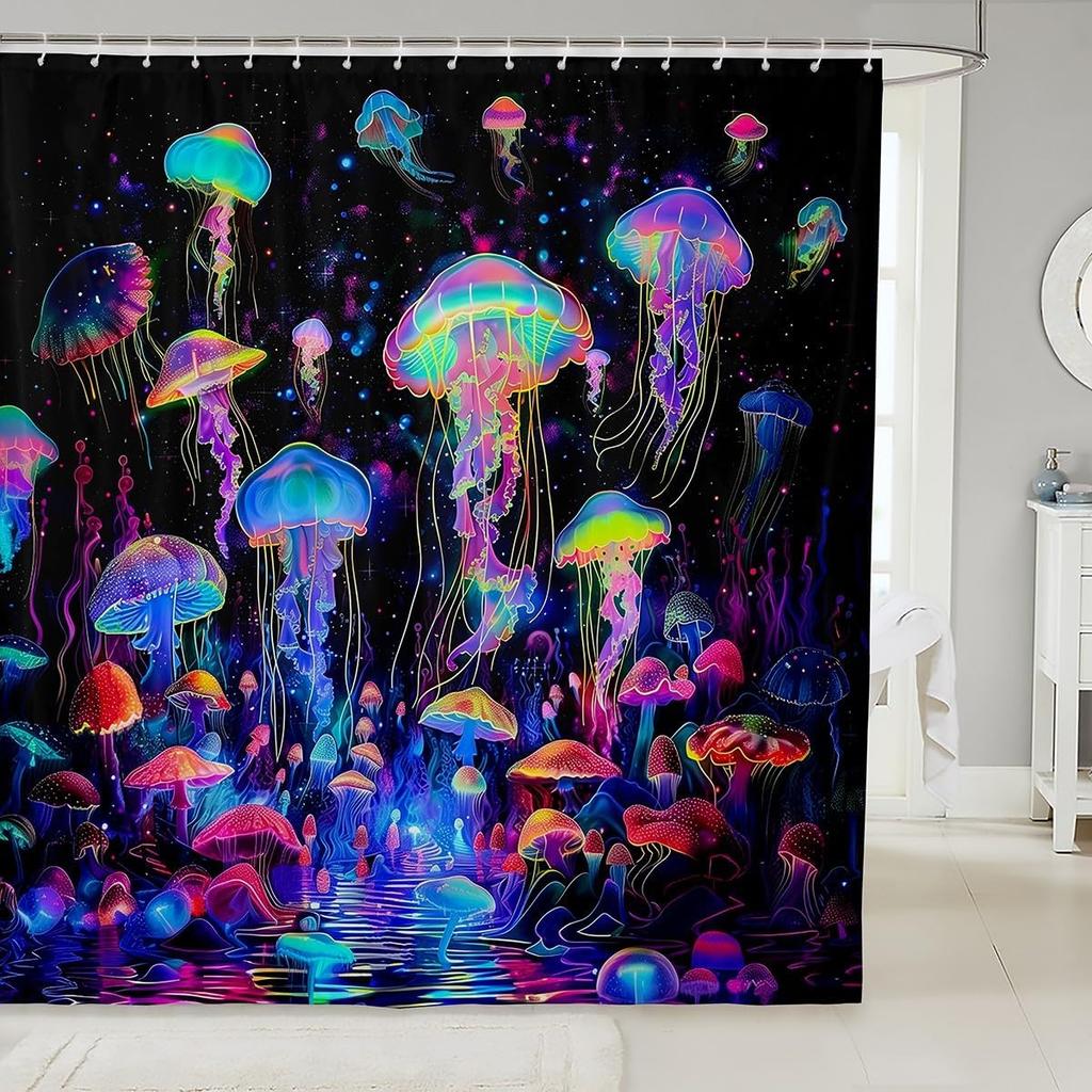 Boys Girls Pig Bath Curtain Cartoon Pigs Shower Curtain Kids Cute Farm Animal Bathroom Shower Curtain Set Butterfly Sunflower