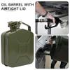 Heavy-duty Portable Gas Can 5L Metal Jug, Outdoor Liquid Container with Leak-Proof Lid And Anti-Slip Leak-proof Fuel Locking Pin, Large Camping