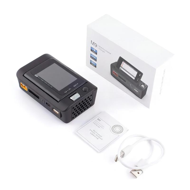 

1 Set M9 Balanced Charger Efficient 200W Battery Charging Solution 2.4inch Display Screen with Power Cable Cord