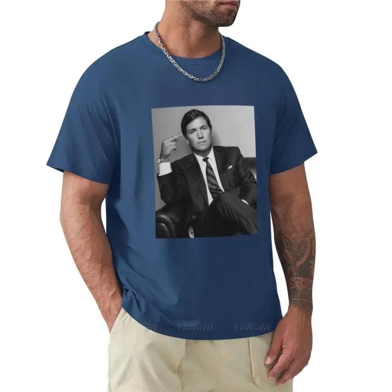 Футболка с средним пальцем Такера Карлсона пустые футболки хиппи одежда мужская одежда мужская одежда футболки мужской топ футболки лето S