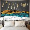 Chinese Style Hanging Cloth Scenery Background Art Painting Decor Lotus Goldfish Wall Carpet Home Decoration Gilding Tapestry