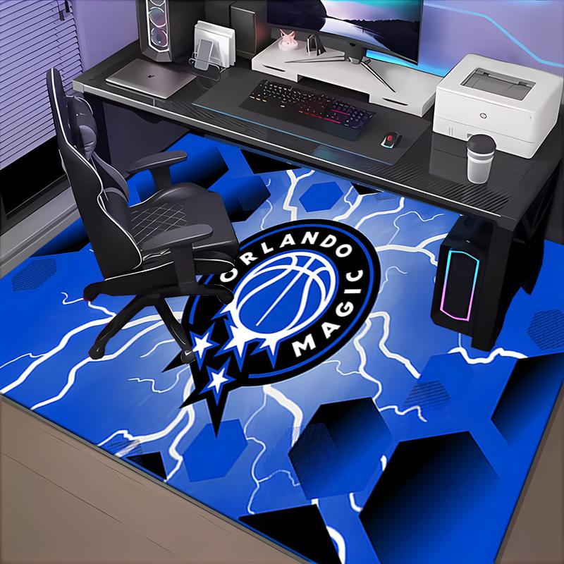 Orlando basketball Rug Office Carpet Non-Slip Mat, Chair Rug Floor Covering for Gaming, Bedroom, Living Room , Home Decor Christmas Gift
