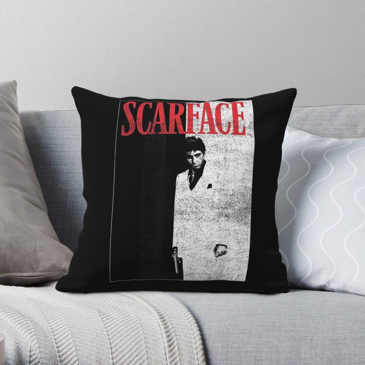 Lu Xika Chen Unisex Scarface Distressed Movie Pillowcase Polyester Linen Velvet Printed Decorative Throw Pillow Case Home Cushion Cover