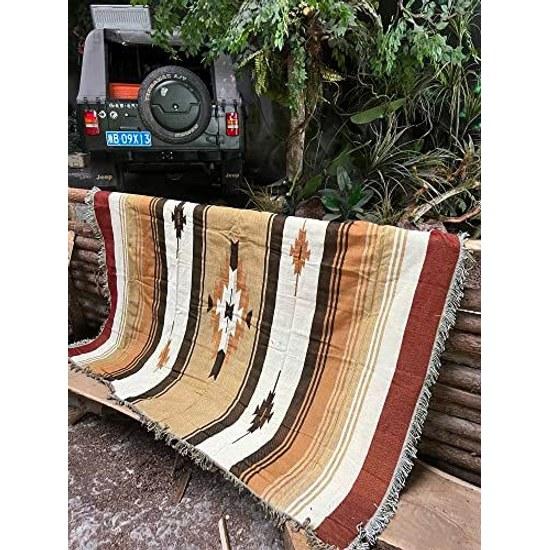 Peel Forest Multi Cover Mexican Rug Native Pattern Ortega Camp Saddle Blanket Car Sleeping Mat Outdoor Van Life 130X160cm