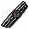 Glänzende Schwarze Sport-Style Rennkühlergrill Mit 3D ABS Stern Emblem Logo Für Mercedes Benz C-Klasse W203 2001-2007 C200 C280 C320 C350 c6