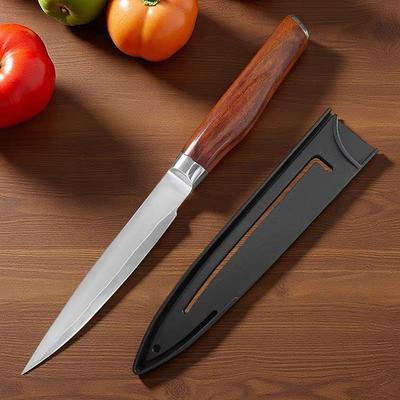 Coltello a tripla ossatura in acciaio Coltello da cucina multiuso Coltello per tagliare pesce frutta carne Spelucchino Strumenti per barbecue Taglierino da cucina