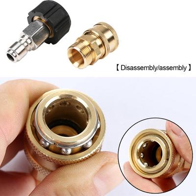 2 ks adaptérů pro tlakovou myčku 3/8'' nebo 1/4" M22 14mm / 15mm samice s otočným závitem a rychloupínací sadou trysek